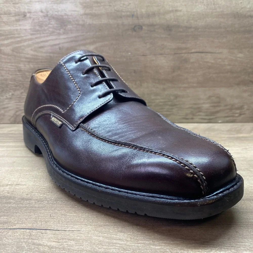 Mephisto Air-Relax Goodyear Welt Derby Oxford Shoe Mens 10.5 Brown Leather
